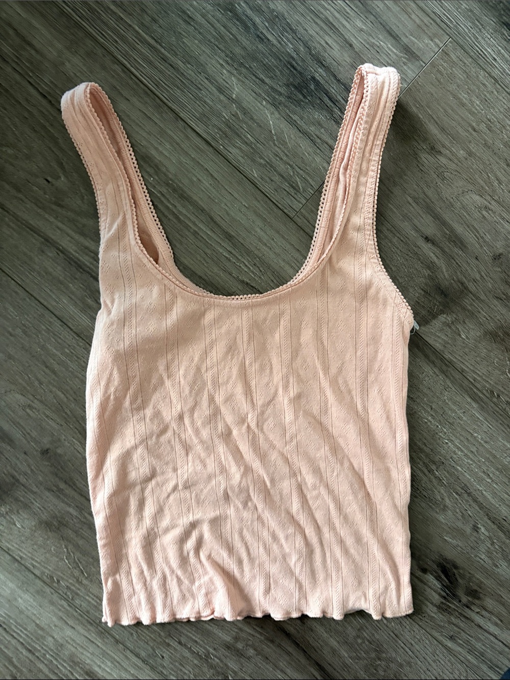 Women's Ribbed Scoop Neck Tank Top - Light Blush Pink